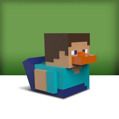 Minecraft Steve Mini Rubber Duck Collectible Figure - Showcase
