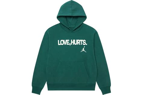 Jordan Jalen Hurts Love Hurts Pullover Fleece Hoodie Sport Teal Men's ...