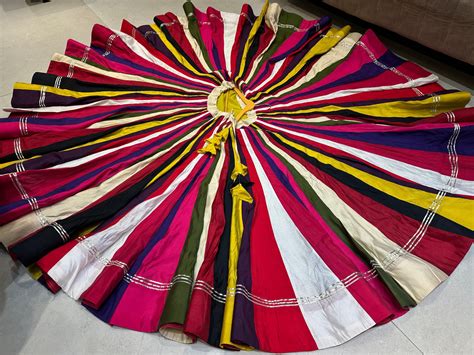 100 Plates Chaniya Skirt-20m Flare Navratri Ghagra & Heavy Kli Finish ...