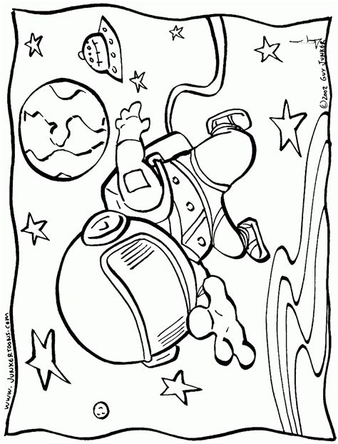 Free Astronaut Outer Space Coloring Page, Download Free Astronaut Outer ...
