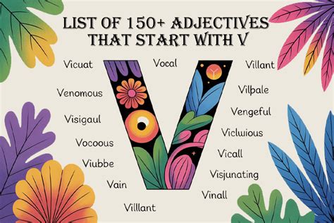 Adjectives That Start With V | 150+ Words List With Meanings