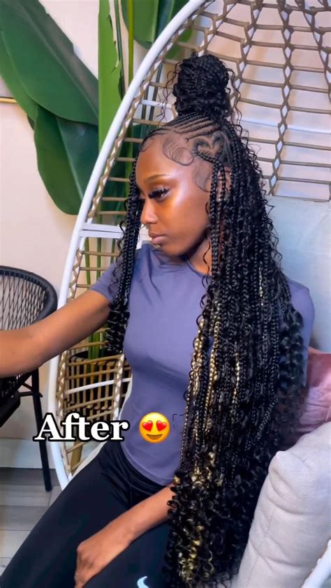Long Boho Fulani Braids in 2024 | Pretty braided hairstyles, Feed in ...