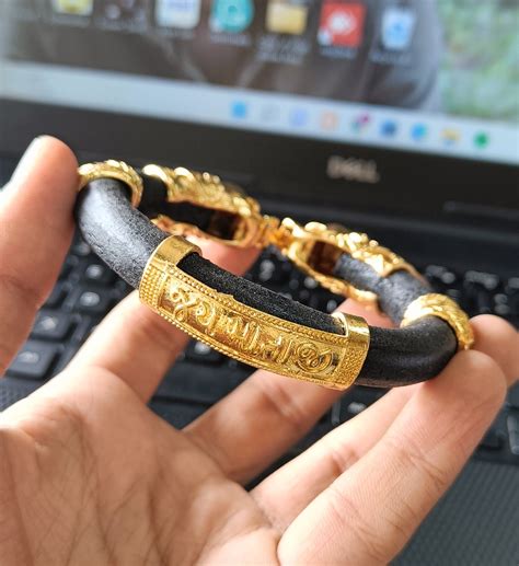 Jay Mataji Black High Quality Gold Plated Genda kada for Men ...