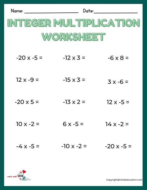 Image result for Multiplication Integer Word Problems