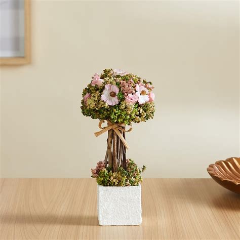 Buy Gardenia Artificial Cosmos Roses and Grass in Pot from Home Centre ...
