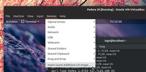 Insert Guest Additions VirtualBox 的图像结果