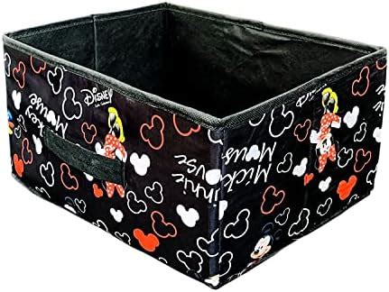 Amazon Brand - Solimo Fabric Foldable Storage Organiser, Black : Amazon ...