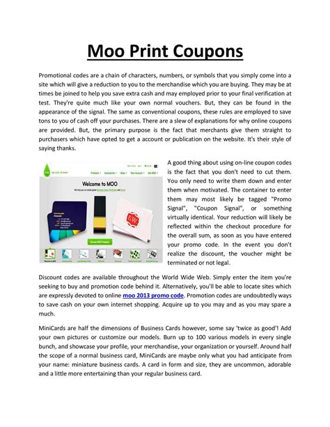 Calaméo - moo coupons 2013