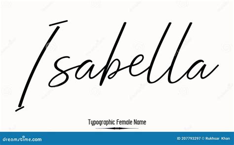 Isabella Female Name - Beautiful Handwritten Lettering Modern ...