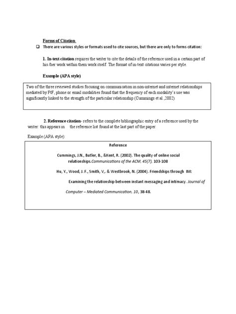 Forms of Citation | PDF