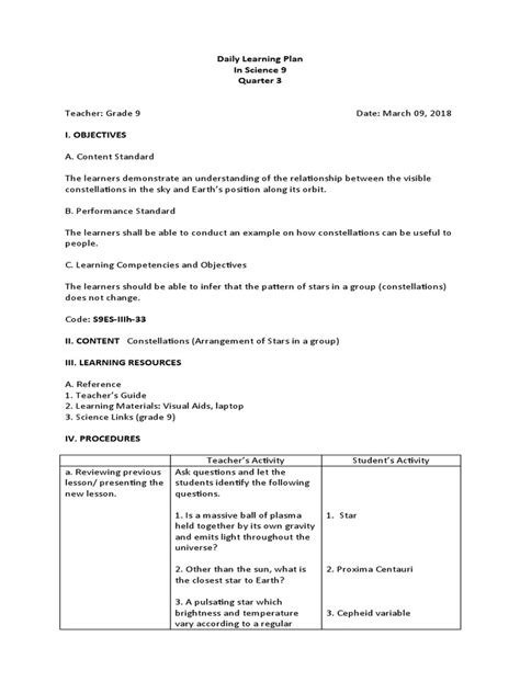 Constellation Lesson Plan 的图像结果