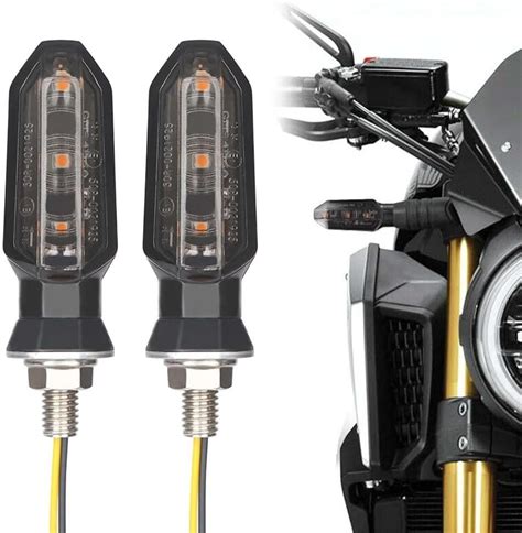 Vagary Waterproof 2Pcs Bike Motorcycle Indicators Turn Signal Lights ...