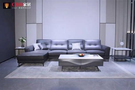 CBD家具客厅现代简约L型沙发蓝色真皮沙发cbd002 - 逛蠡口