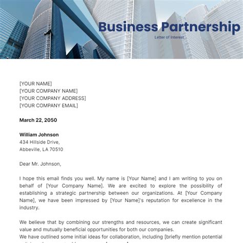 Partner Letter Template 的图像结果