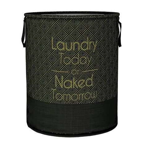 Heart Home Foldable Laundry Basket for Clothes | Non-Woven Round ...