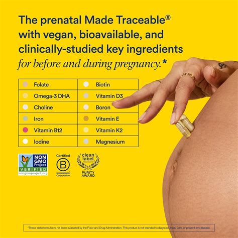 Ritual Prenatal Vitamin with Folate, Choline, Omega-3 DHA, Iron, and ...