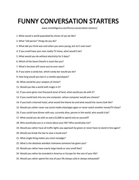 Funny Conversation Starter Jokes at Ryan Bruce blog