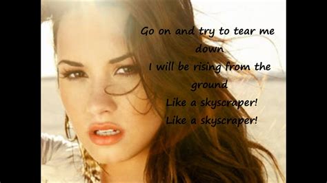 Demi Lovato - Skyscraper Lyrics - YouTube