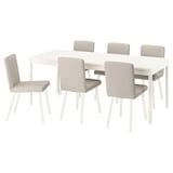 TONSTAD / TONSTAD table and 6 chairs, off-white/off-white Fridtuna ...