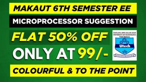 Makaut 6th Semester EE MICROPROCESSOR & MICROCONTROLLER Study Materials ...