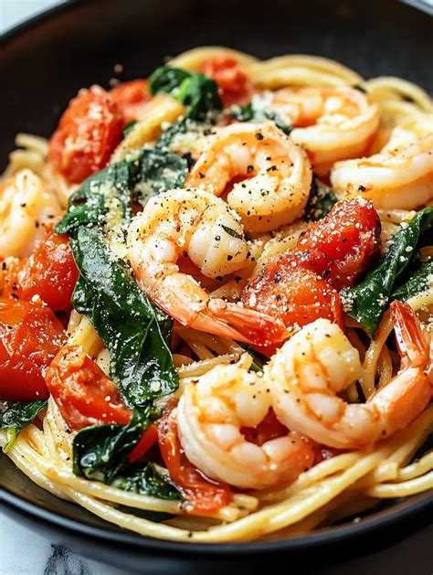 Vibrant Tomato Spinach Shrimp Pasta: A Fresh Weeknight Delight