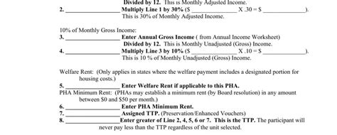 Section 8 Rent Calculation Worksheet PDF Form - FormsPal