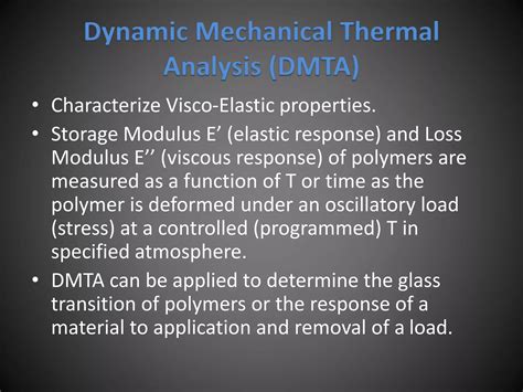 Dynamic Mechanical Analysis DMA Presentation 的图像结果