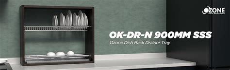 Ozone SS Dish Rack with Drain Tray Staineless Steel 2 Draining Racks -1 ...