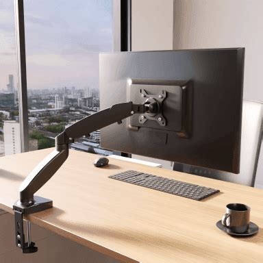 Computer Monitor Arm Single Extended Arm Edge Mount 2