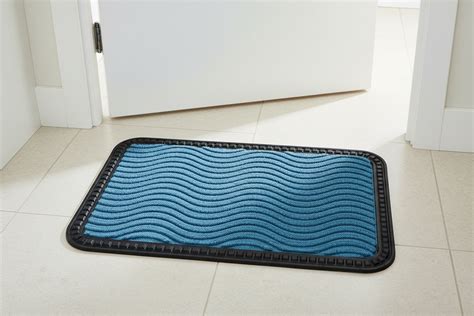 OnlyMat Durable Blue Wavy Pattern Polypropylene Mat