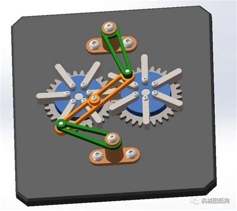 【精巧机构】infinite无限符号曲线齿轮曲柄机构3D图纸 多种格式_SolidWorks-仿真秀干货文章