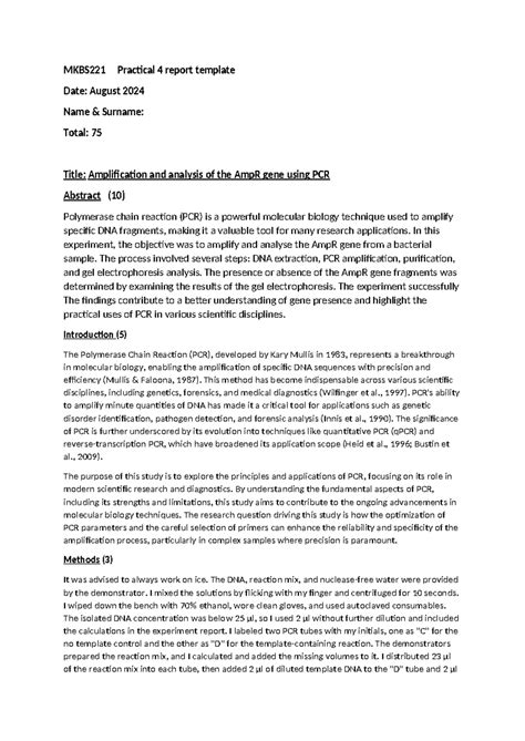 MKBS221. PRAC 4 Report Template 1 - MKBS221 Practical 4 report template ...