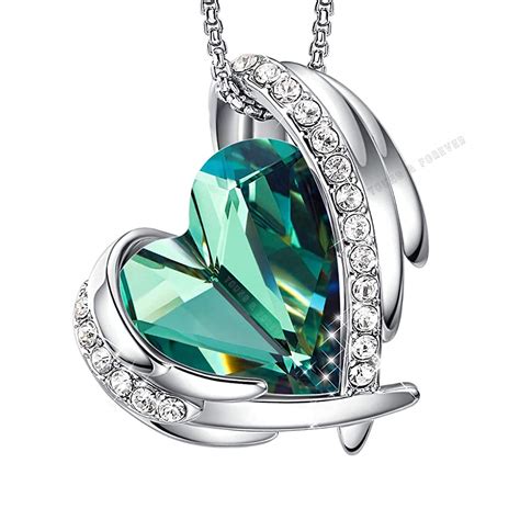 Buy Young & Forever Gift Love Heart Pendant Necklaces for Women Silver ...