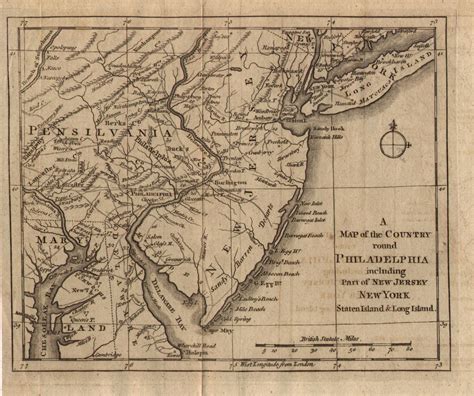 Detailed Map Of Pennsylvania In 1776 Map Of The United States; And The