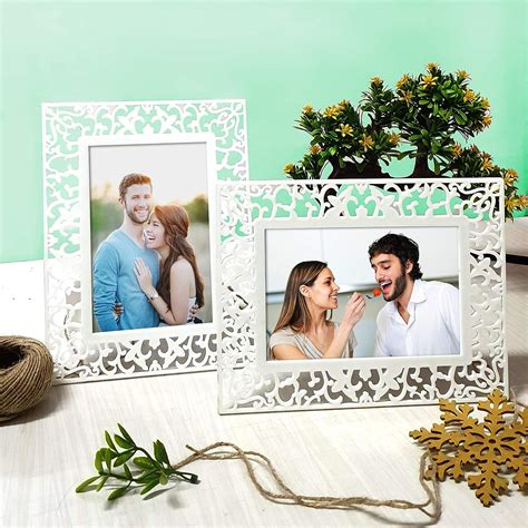 Art Street Set of 2 Decoralicious White Abstract Desing Photo Frame ...