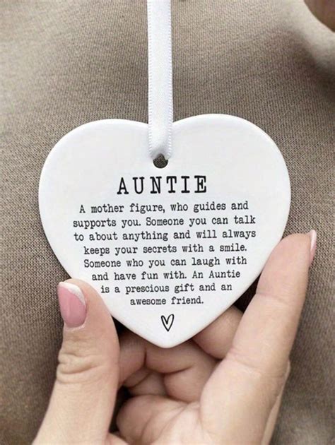 1pc Auntie Gift | Personalised Auntie Keepsake Heart | Auntie's ...