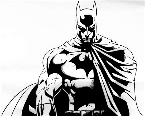Batman Black And White Drawing at GetDrawings | Free download