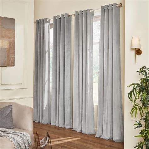 Buy DECO WINDOW Mineral Grey Set of 2 Blackout Door Curtains from Deco ...