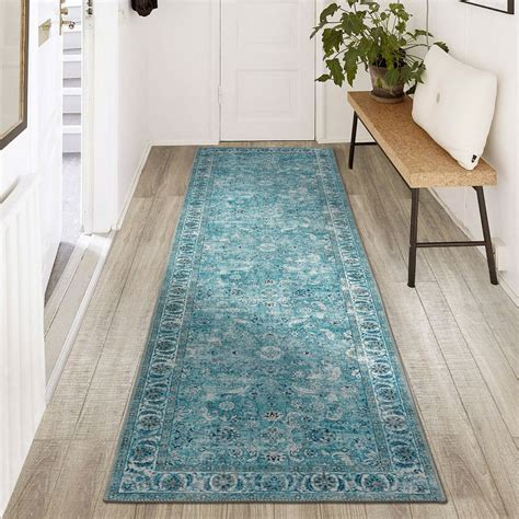 Deal Hallway Runners Teal Charcoal Pink Grey Beautiful Hall Runner Rug ...