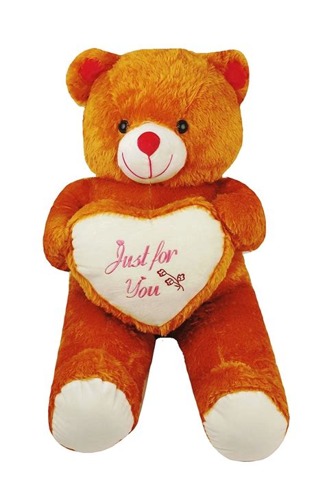 Buy Funny Teddy Soft Stuffed Cute Plush Couple Teddy Bear Holding Heart ...