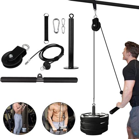 Buy Fitness DIY Pulley Cable Machine Attachment System Loading Pin ...
