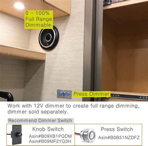 Buy Obeaming DC 12V LED Ceiling Light RVs Boat Van Recessed Puck Light ...