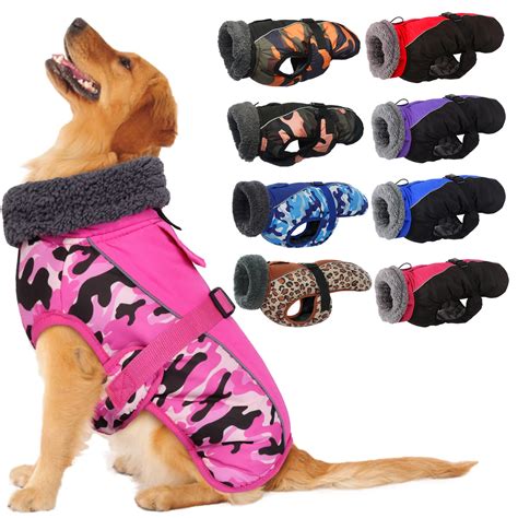 IECOii Extra Warm Dog Coat Reflective Adjustable Dog Jacket Dog Winter ...