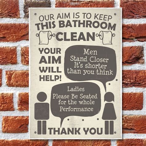 Funny Bathroom Signs For Wall