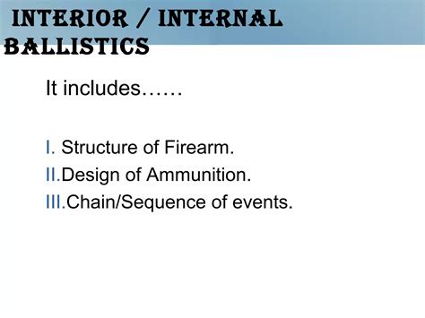Interior ballistics / Internal ballistics | PPT