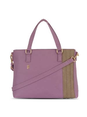 Buy Baggit Kreya Purple Medium Tote Handbag Online