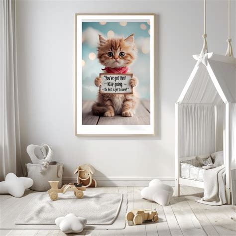 Adorable Kitten Inspirational Quote Poster - Digital Download, Cute ...