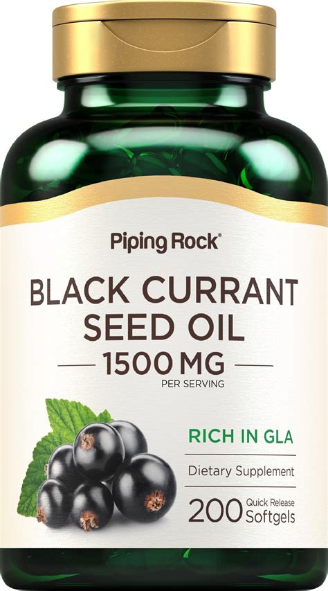 Amazon.com: Piping Rock Black Currant Seed Oil Softgel Capsules ...