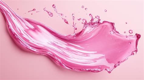 Pink liquid splash in motion on light pink background | Premium AI ...