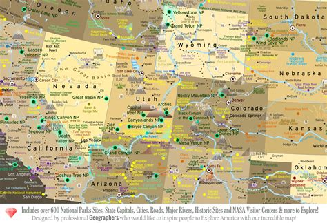National Parks Map Southwest